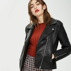 Topshop 'Rosa Faux Leather Jacket'